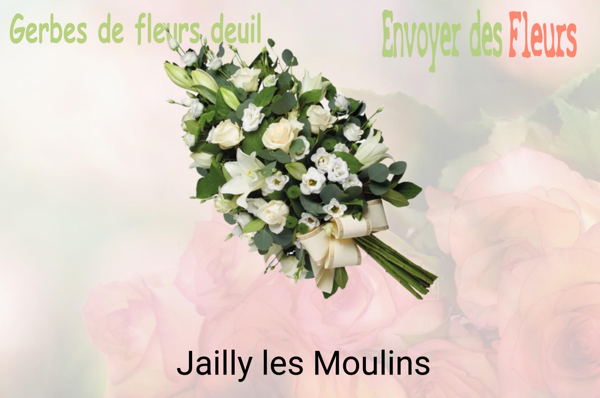Gerbe de fleurs de deuil livrée à Jailly-les-Moulins